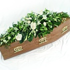 WHITE ANTHURIUM CASKET SPRAY